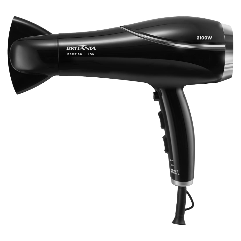 Secador de Cabelo Britânia BSC2150 Tourmaline Íon 2 Velocidades 2100W