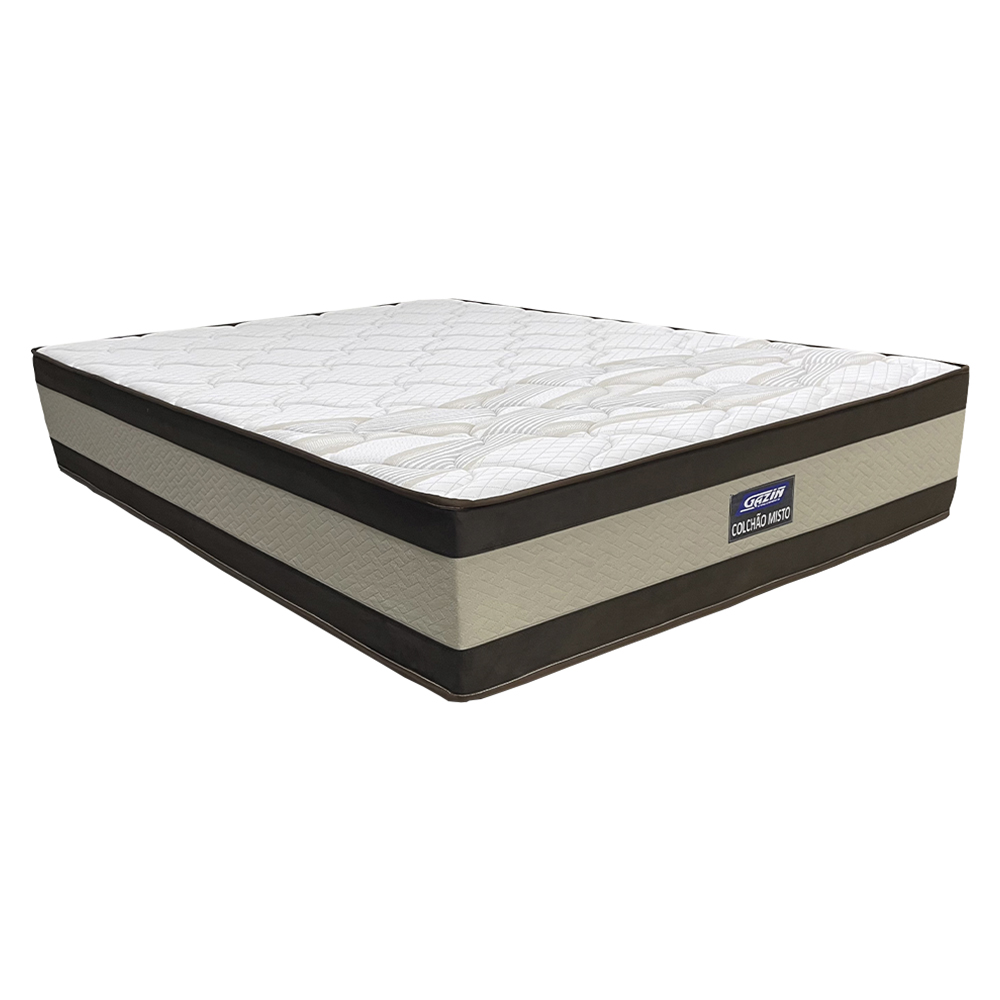 Colchão Queen Size Espuma D40 Gazin Misto Duo Extra 158x198
