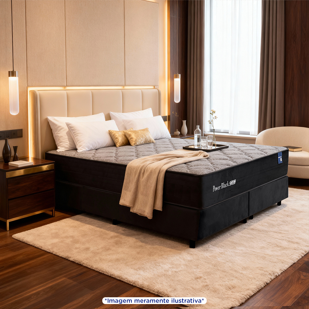 Colchão King Size Molas PowerBlue Gazin Power Black 193x203