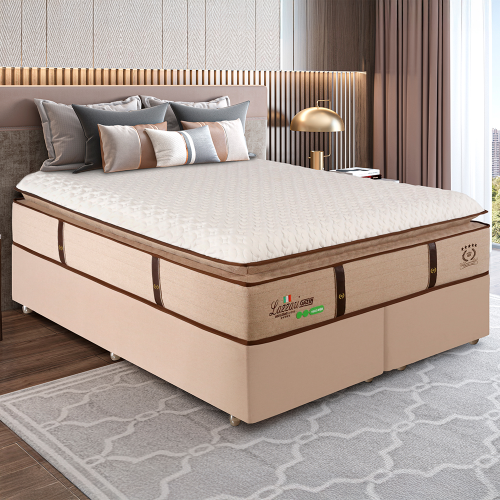 Colchão Cama Box Gazin Molas BlueWave Queen Size Lazzari 158x198