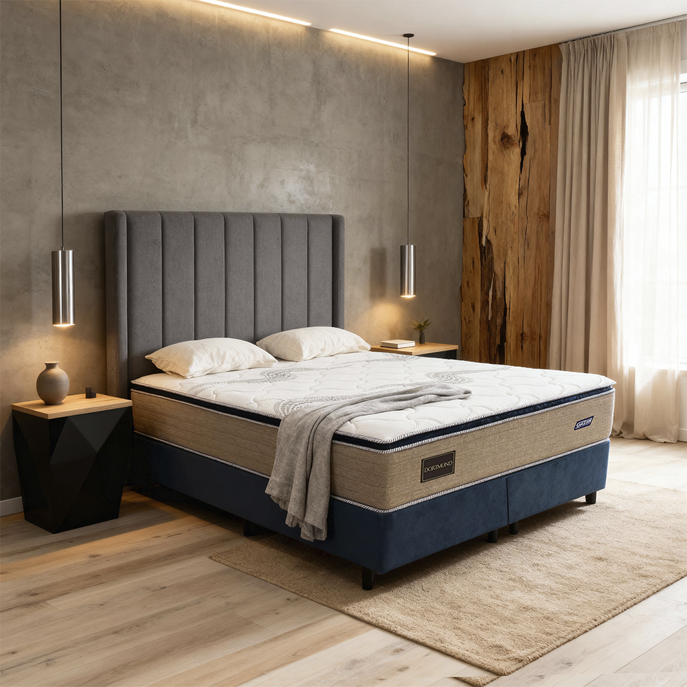 Colchão Cama Box Gazin Molas BlueWave Queen Size Dortmund 158x198
