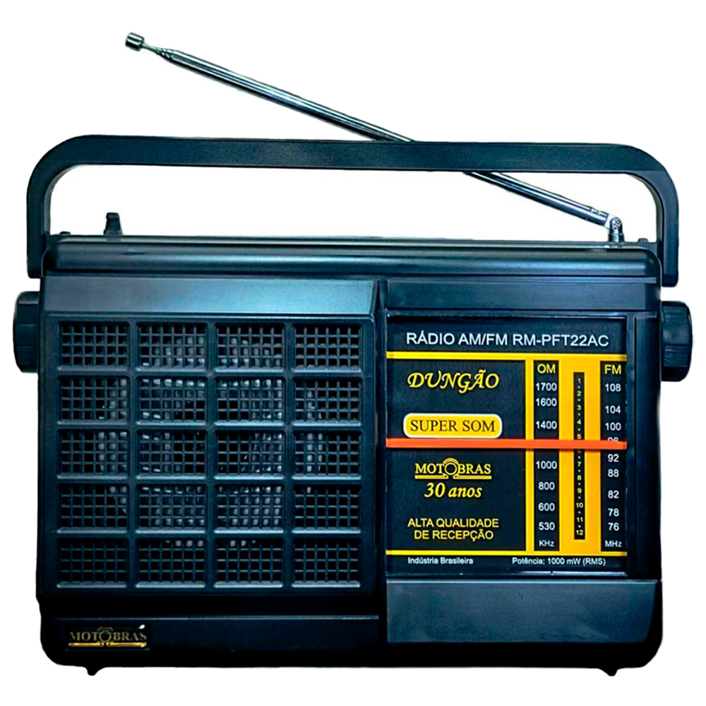 Rádio Portátil Motobrás RM-PFT22AC 2 Faixas AM/FM 1W