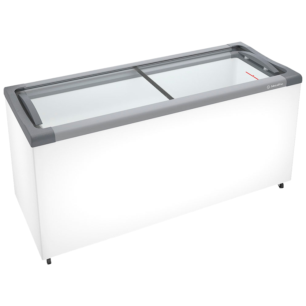 Freezer Metalfrio 505L 2 Portas Horizontal Expositor Degelo Manual NF55SB