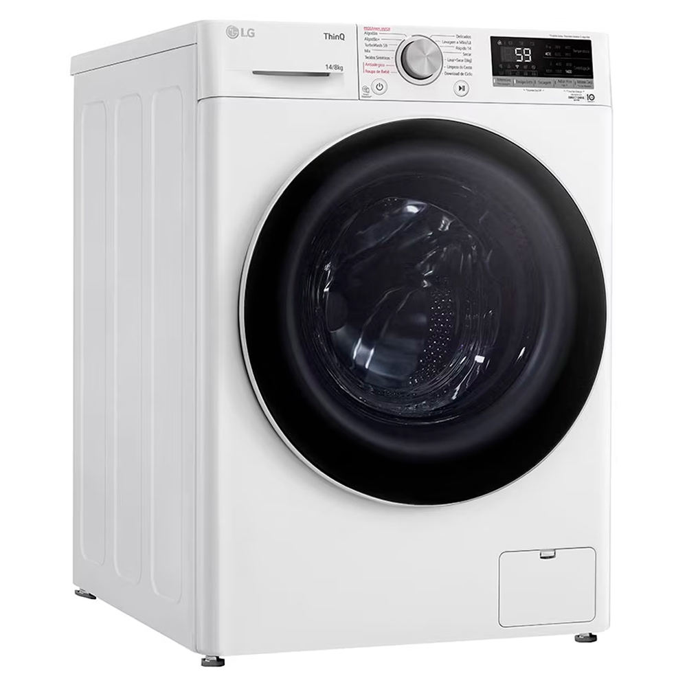 Lava e Seca Smart LG VC4  Com inteligência Artificial 14kg Cesto Inox CV5014WC4