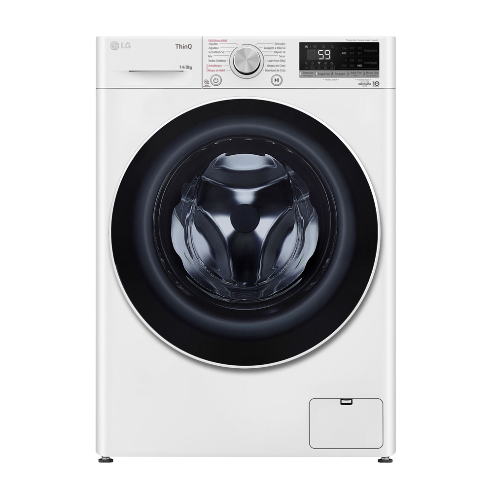 Lava e Seca Smart LG CV4 14kg Com Inteligência Artificial CV5014WC4A