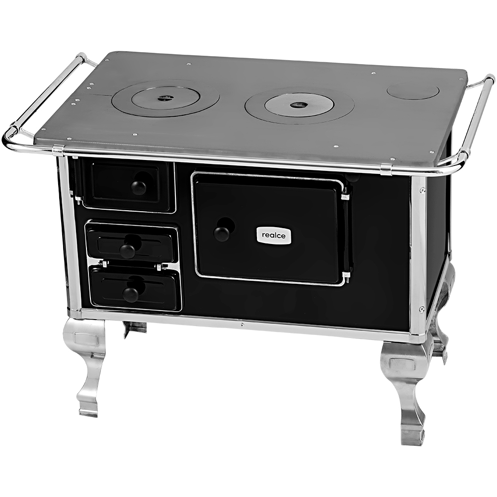 Fogão a Lenha de Piso 2 Bocas com Forno de 29L Realce 1806