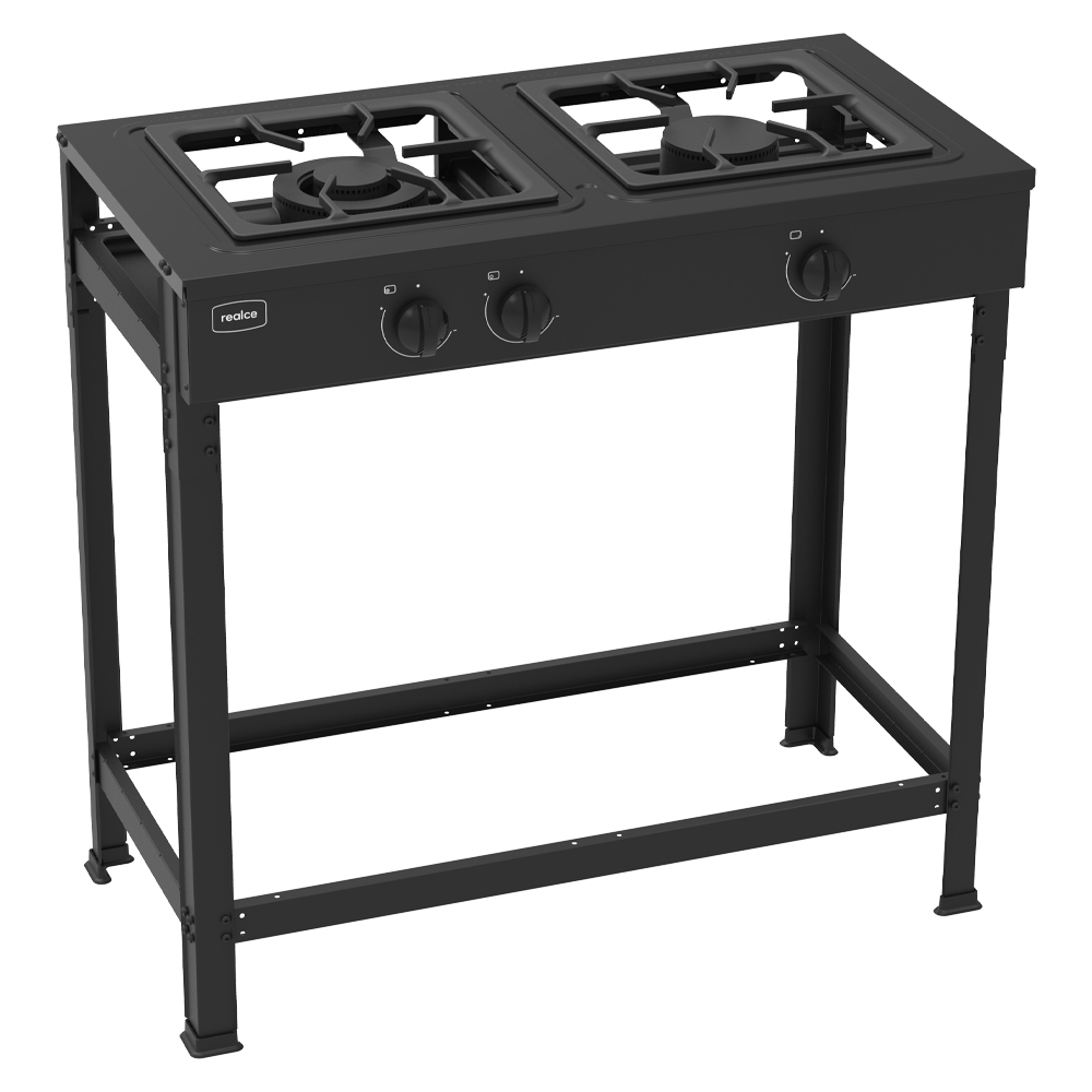 Fogão Industrial Realce 2 Bocas Atena Manual com Bandeja Coletora