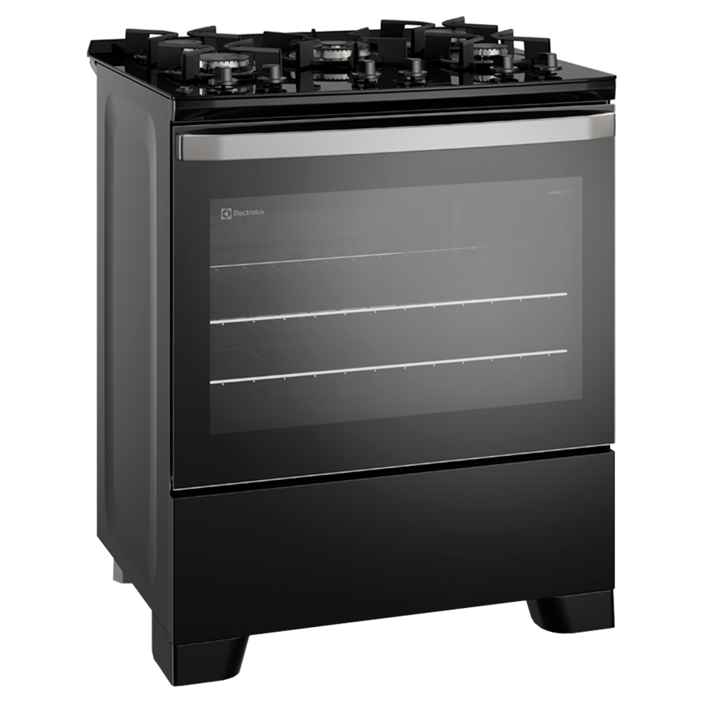Fogão Electrolux FE5GB 5 Bocas Automático Mesa de Vidro Tripla Chama