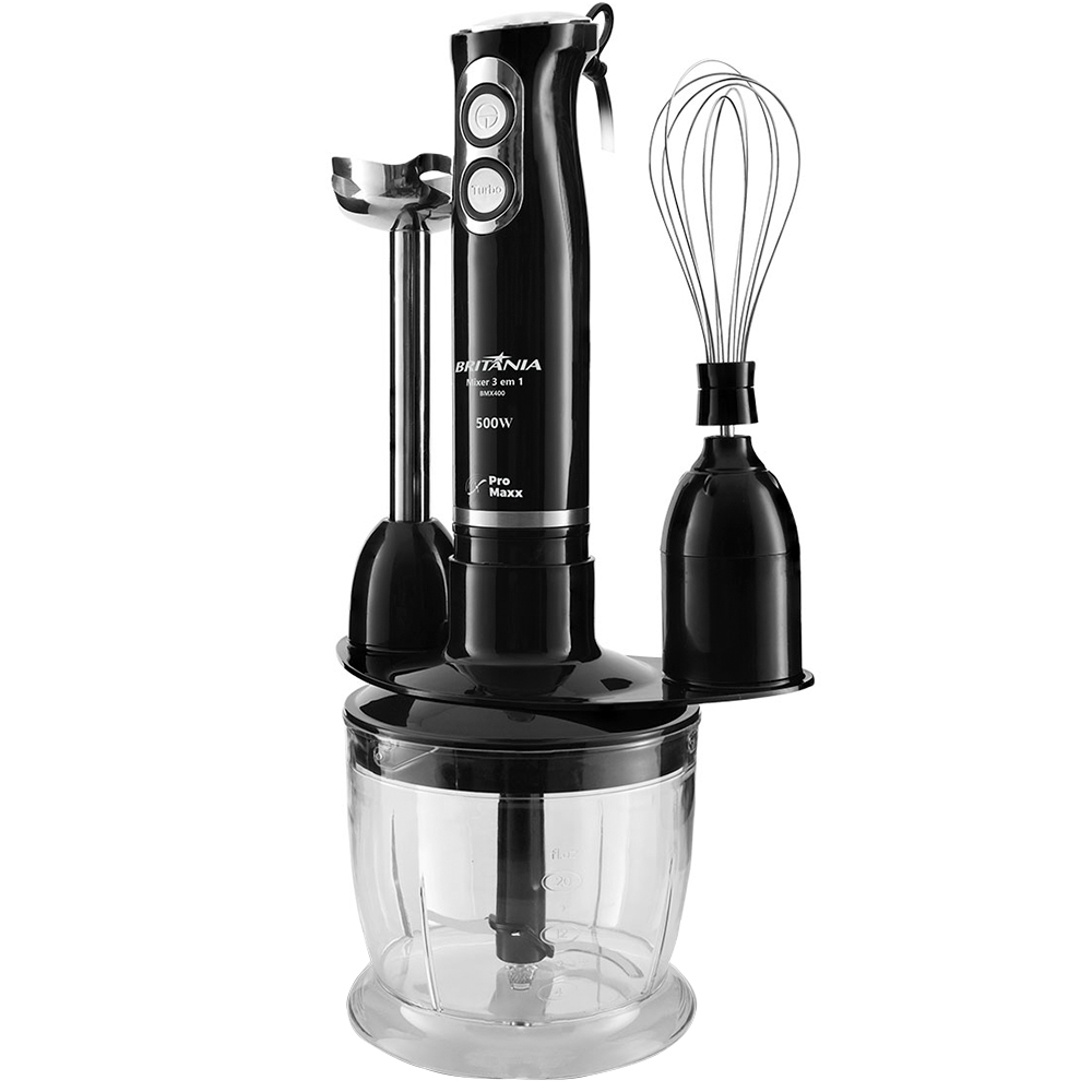Mixer Britânia BMX400P 3 em 1 com Jarra 2 Velocidades 500W