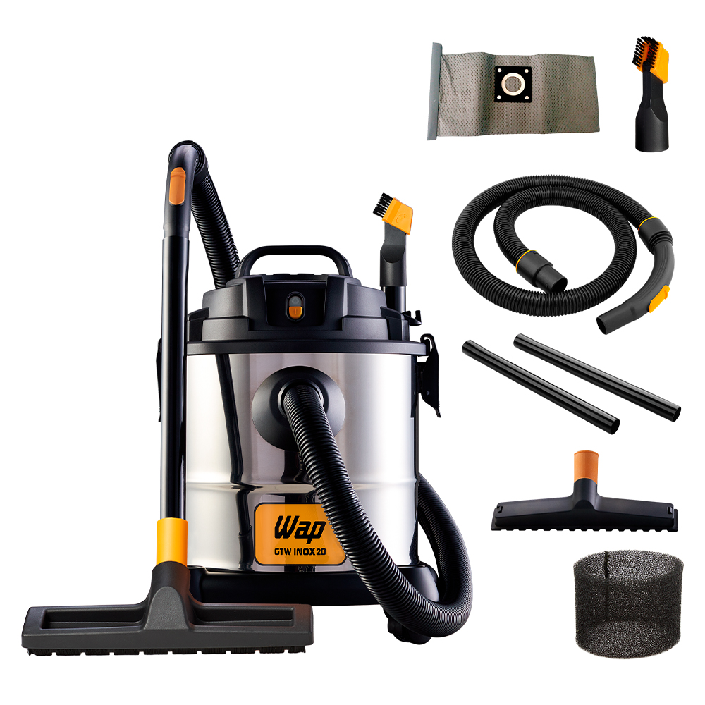 Aspirador Wap GTW20 Pó e Água 20L 1600W Filtro Removível Função Sopro