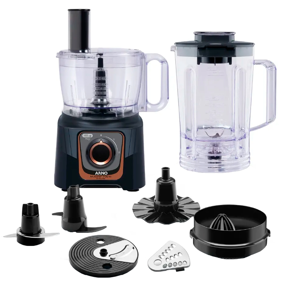 Multiprocessador de Alimentos Arno Multichef 7em1 700W 24 Funções MP72