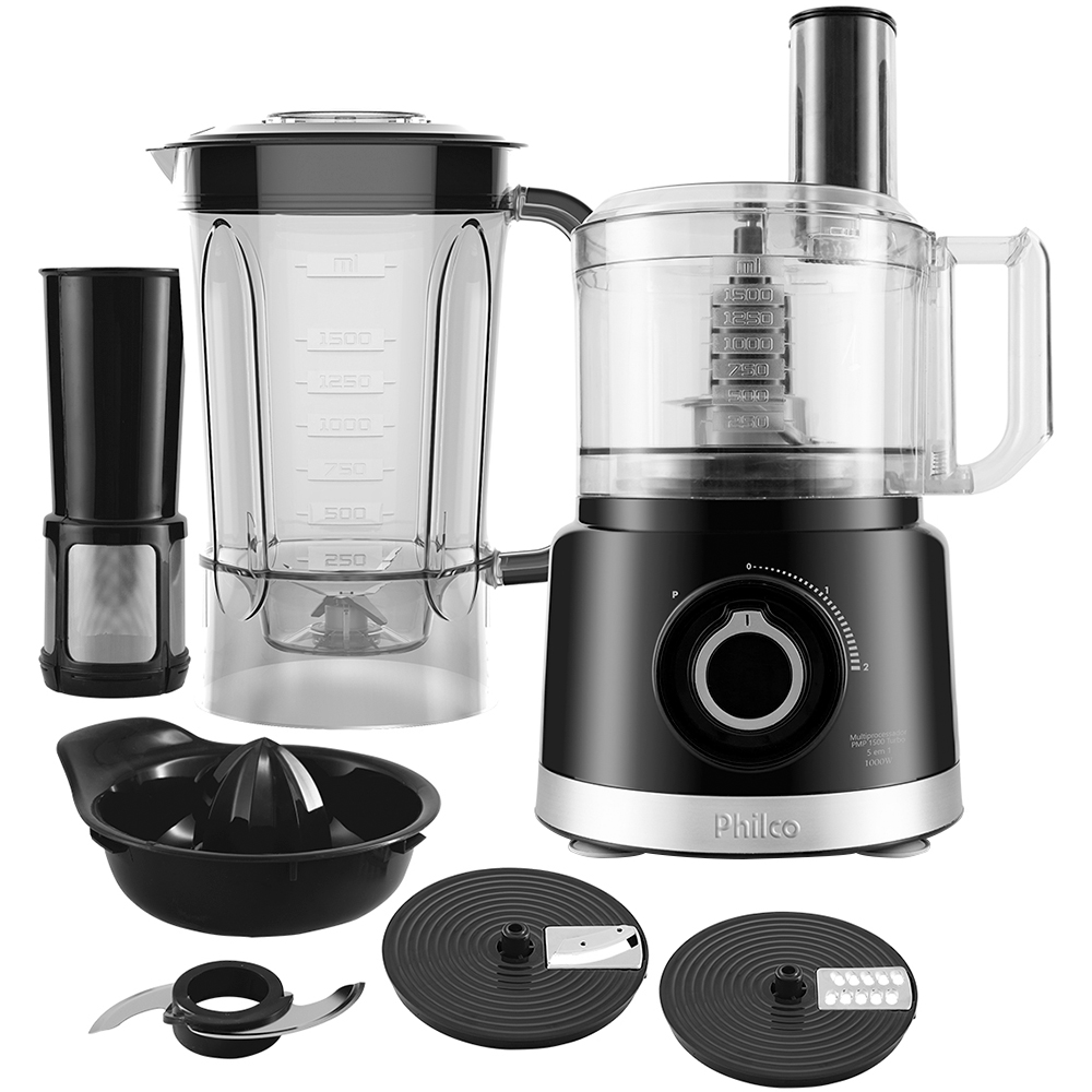 Multiprocessador Philco 5 em 1 Turbo PMP1500P 2 Velocidades 1000W