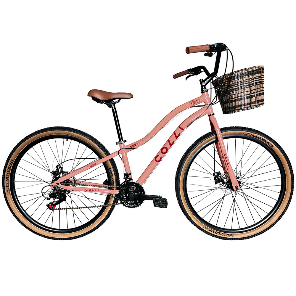 Bicicleta Aro 29 Colli Viena 21 Marchas Freio a Disco com Cestinha