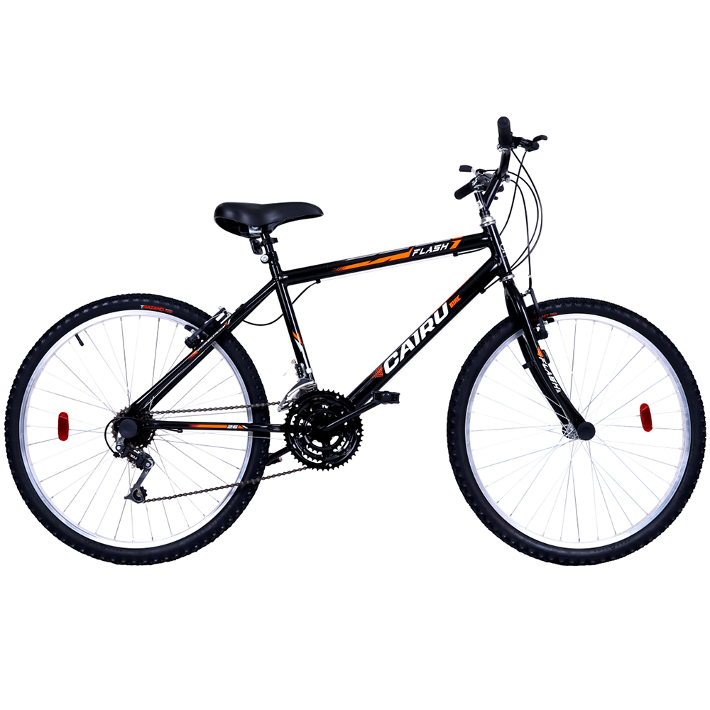 Bicicleta Aro 26 Cairu Flash 21 Marchas Freio V-Brake em Aço Carbono