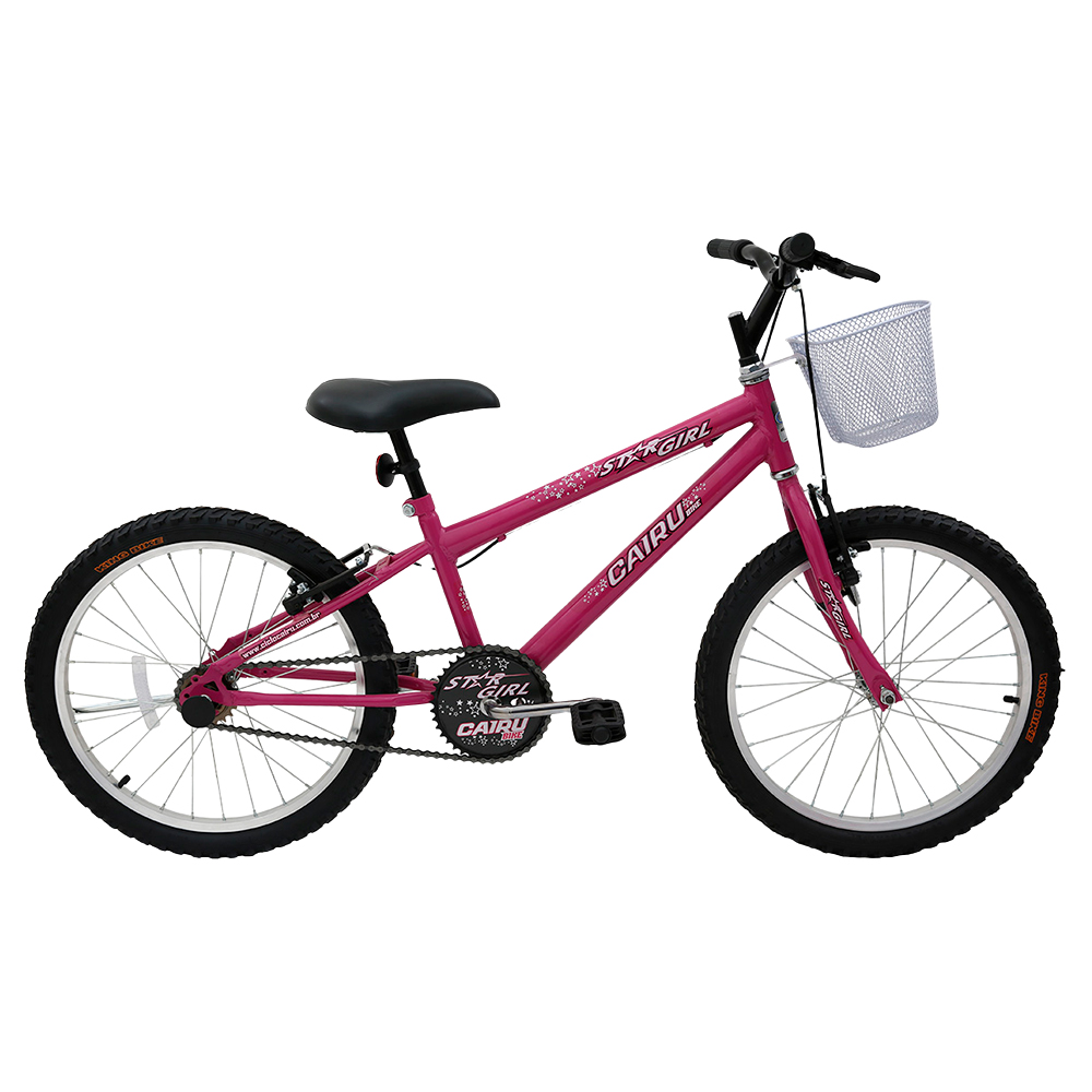 Bicicleta Infantil Aro 20 Cairu Star Girl Freio V-Brake Cestinha