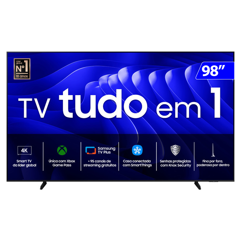 Smart TV Samsung 98" 4K Wi-Fi Tizen Crystal UHD UN98DU9000GXZD