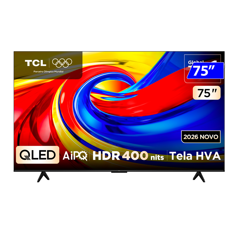 Smart TV TCL LED 75” 4K Wi-Fi Google TV Comando de Voz 75P7L