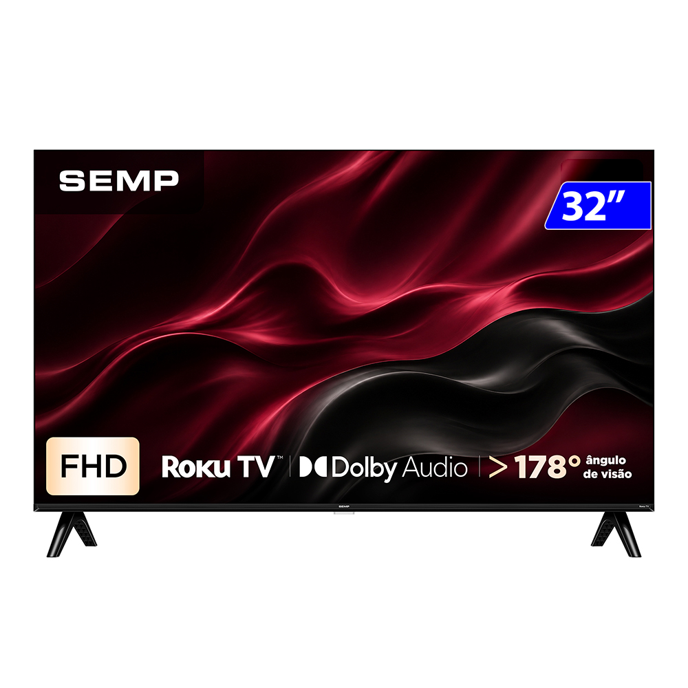 Smart TV Semp 32" Full HD Wi-fi Roku Dolby Áudio 43S42R