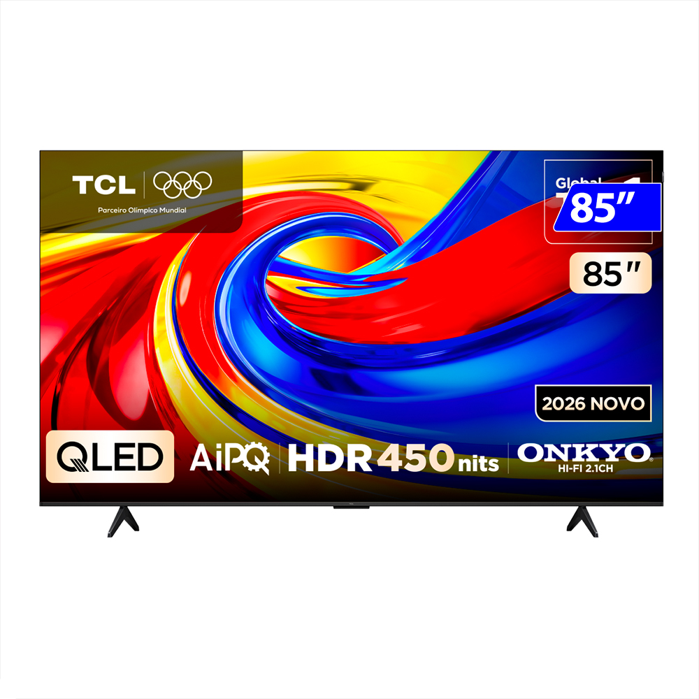 Smart TV TCL LED 85” 4K Wi-Fi Google TV Comando de Voz 85P7L