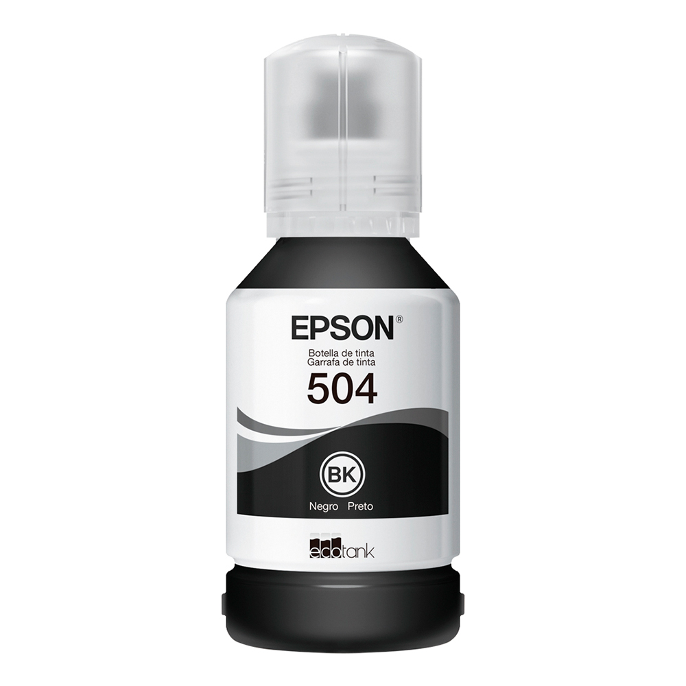 Refil Tanque de Tinta Epson Preto T504 até 7500 Páginas