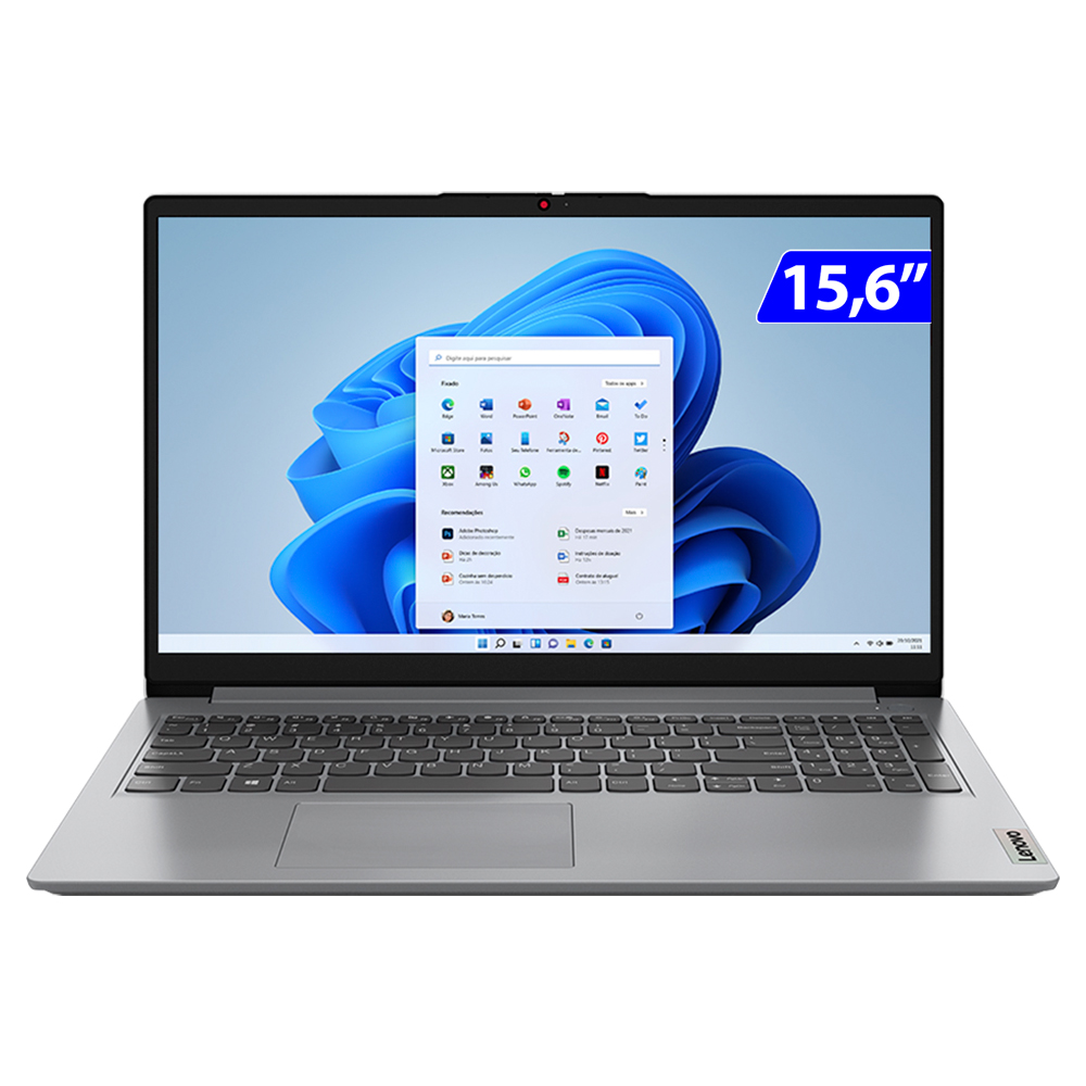 Notebook Lenovo IdeaPad 1i Intel Celeron W11 4GB 128GB 15.6" 82QH0007BR