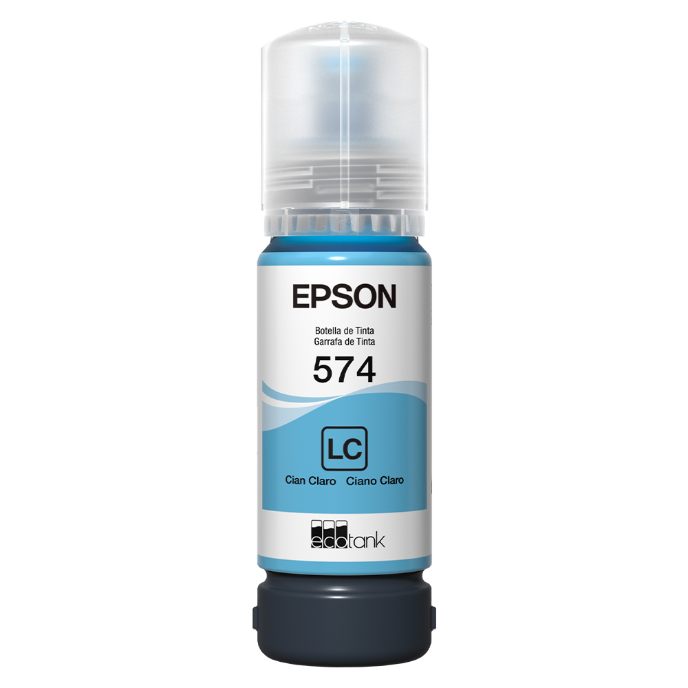 Refil para Tanque de Tinta Epson Ciano Claro 574 até 2.100 Fotografias