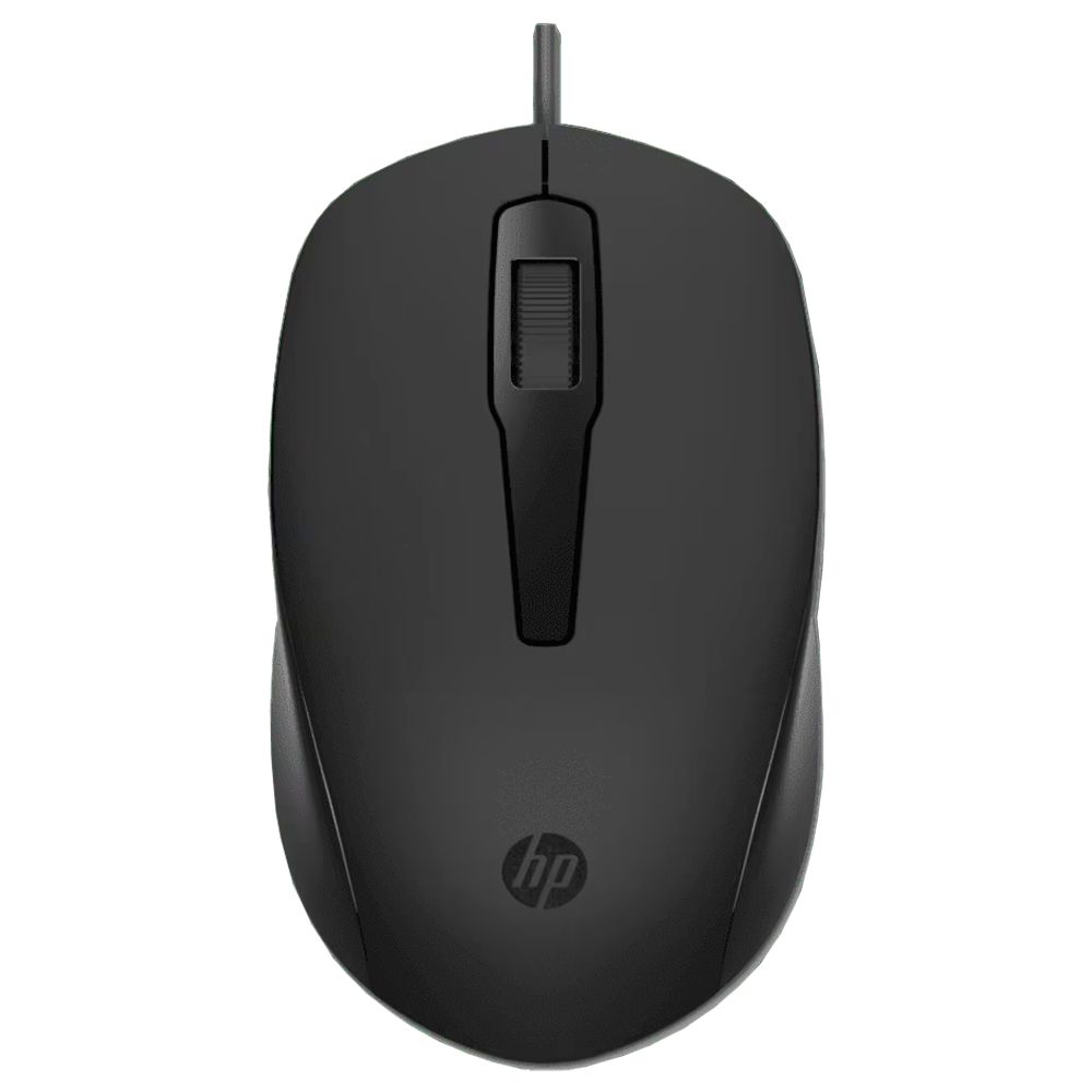 Mouse Com Fio HP 3 botões Cabo 1600 DPI Sensor Óptico Ergonômico