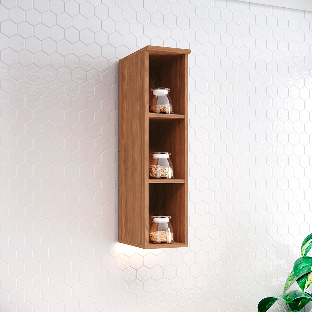 Armário Aéreo 20cm com Nichos MDP MDF Requinte Henn