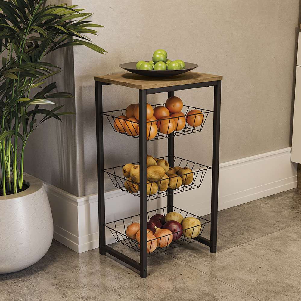Fruteira Organizadora 40cm 3 cestos LI035 Kappesberg