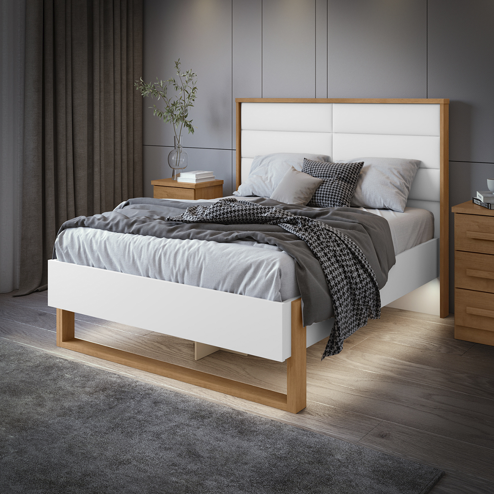 Cama Casal Freetown Lopas com Led