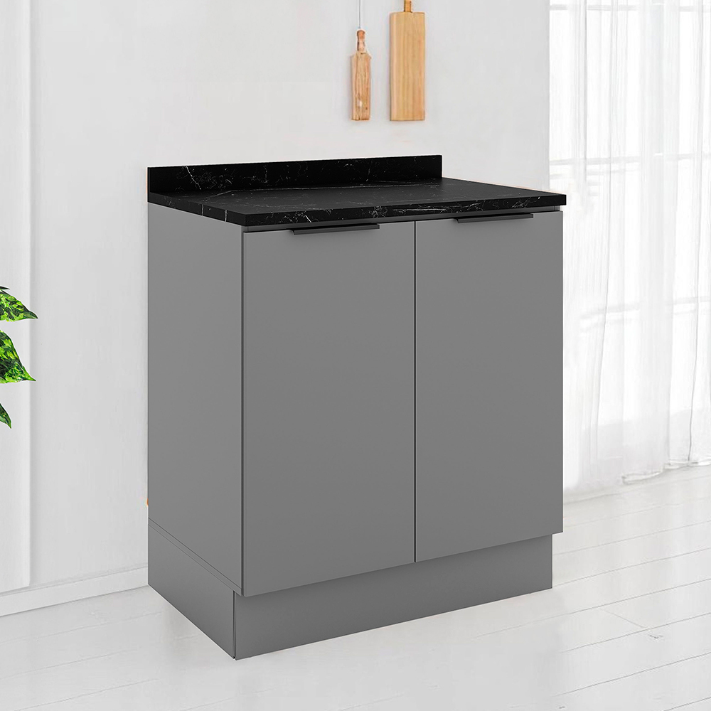 Balcão com Tampo 2 Portas 80cm MDP MDF Lumina Telasul