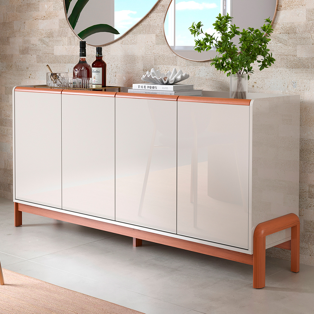 Buffet 4 Portas MDF MDP Elegance Lukaliam