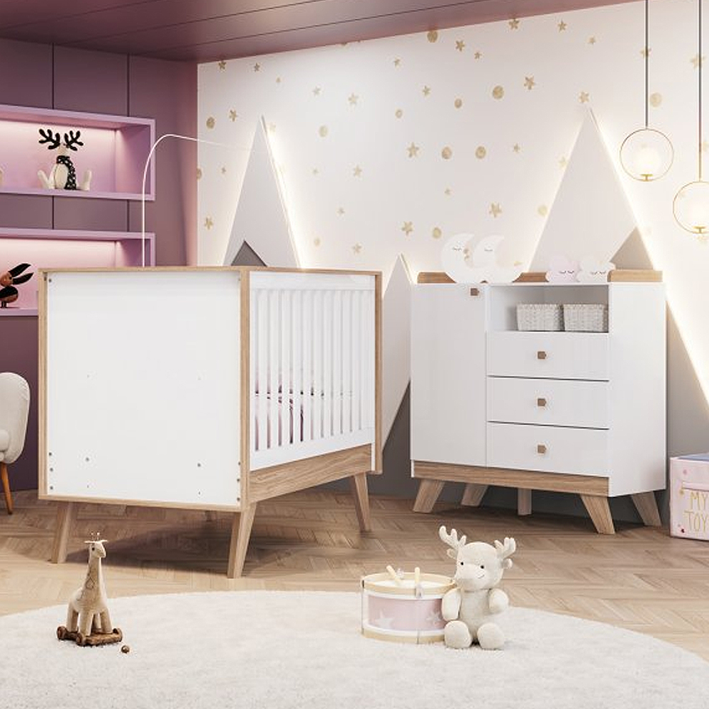 Quarto Infantil 2 Peças MDP MDF Henn Confete