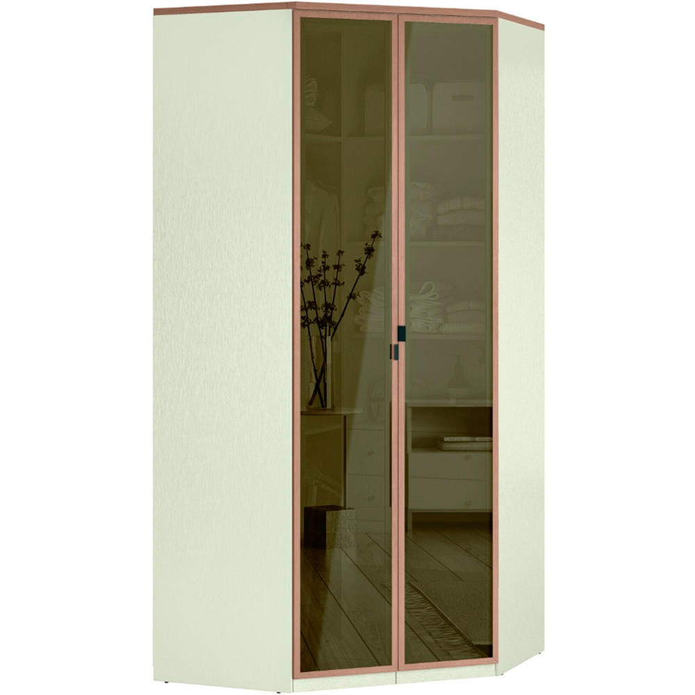 Modulo Closet de Canto Doce Vida 2 Portas de Vidro Reflecta MDF Santos Andirá