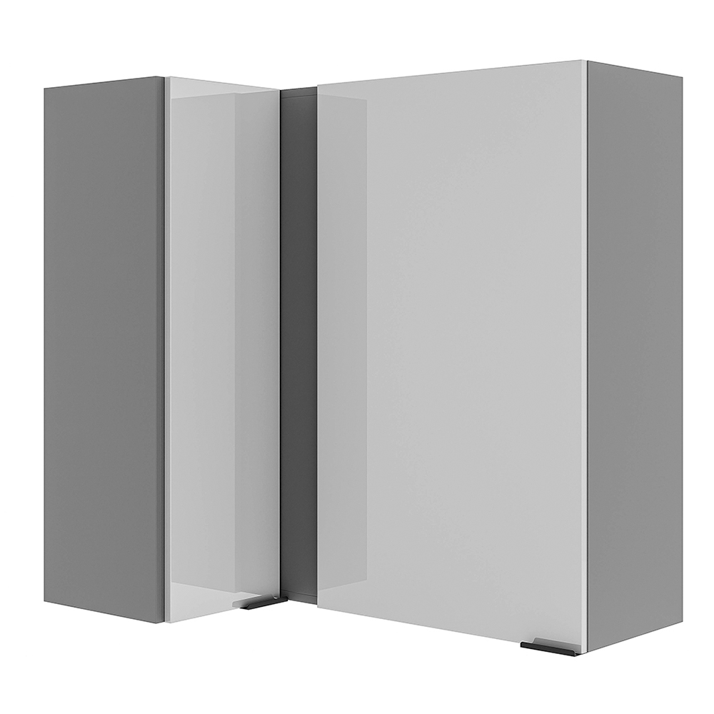 Armário Aéreo de Canto 2 Portas MDP MDF Lumina Telasul