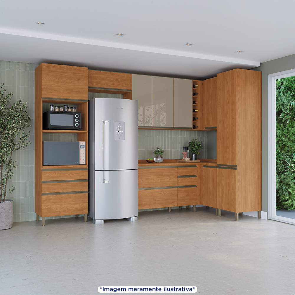 Cozinha Modulada 7 Peças 11 Portas 3 Gavetas Maxxi Kappesberg