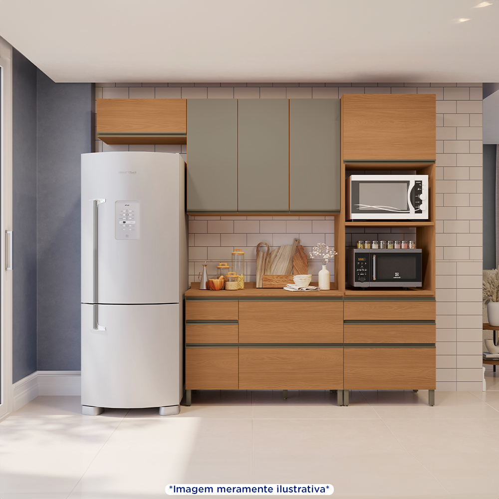 Cozinha Modulada 4 Peças 7 Portas 7 Gavetas Maxxi Kappesberg