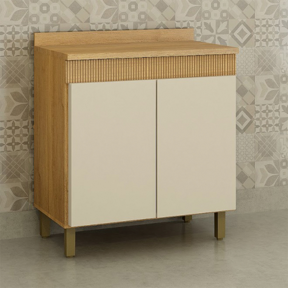 Balcão com Tampo 2 Portas 2 Prateleiras 80 cm Dakota Valdemóveis