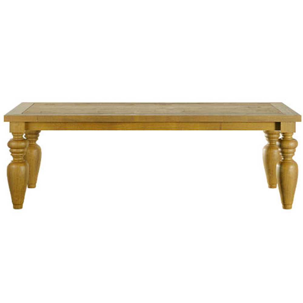 Mesa de Jantar 8 Lugares Rústica Madeira Maciça Flower Artefama
