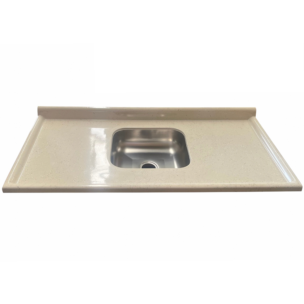 Tampo de Pia Rorato Marmore Sintético Cuba Inox 120cm
