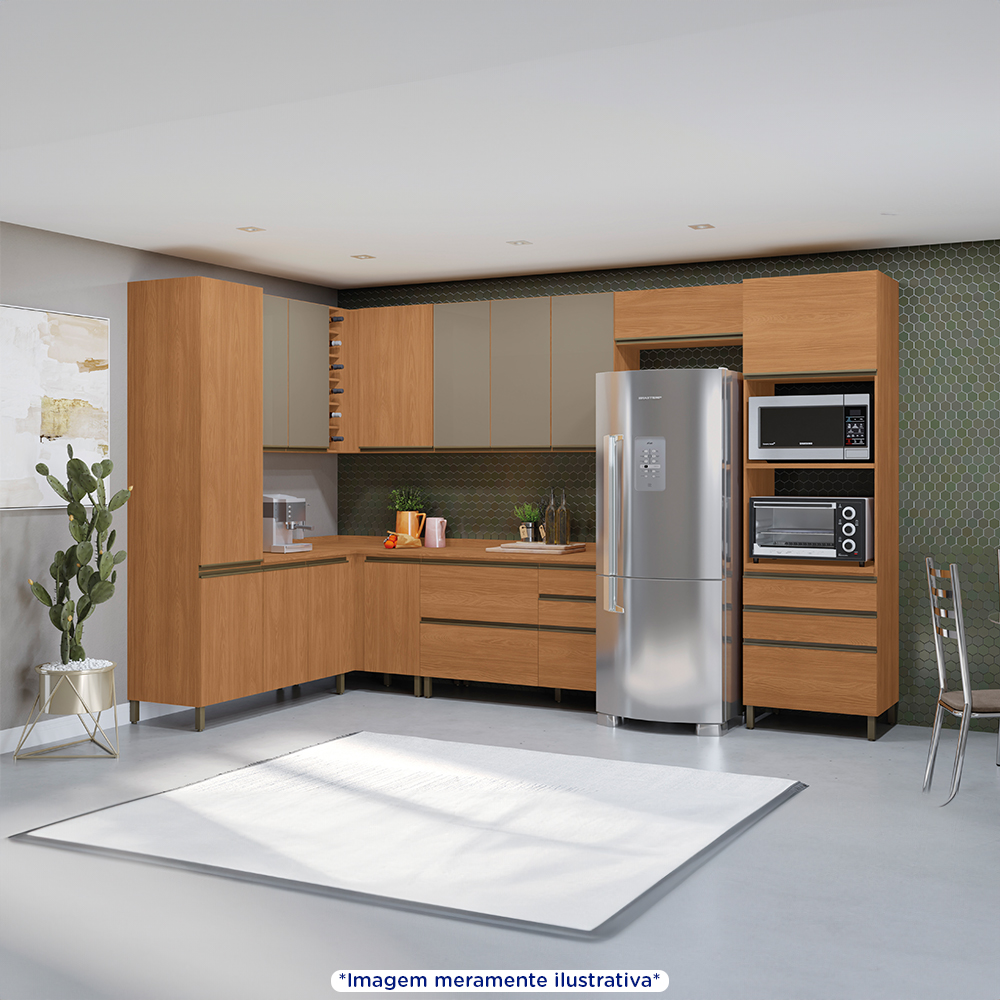 Cozinha Modulada 9 Peças 14 Portas 6 Gavetas Maxxi Kappesberg