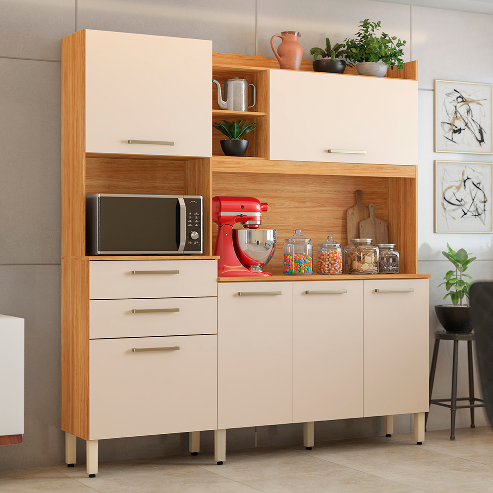 Cozinha Compacta 6 Portas 2 Gavetas Select Demobile
