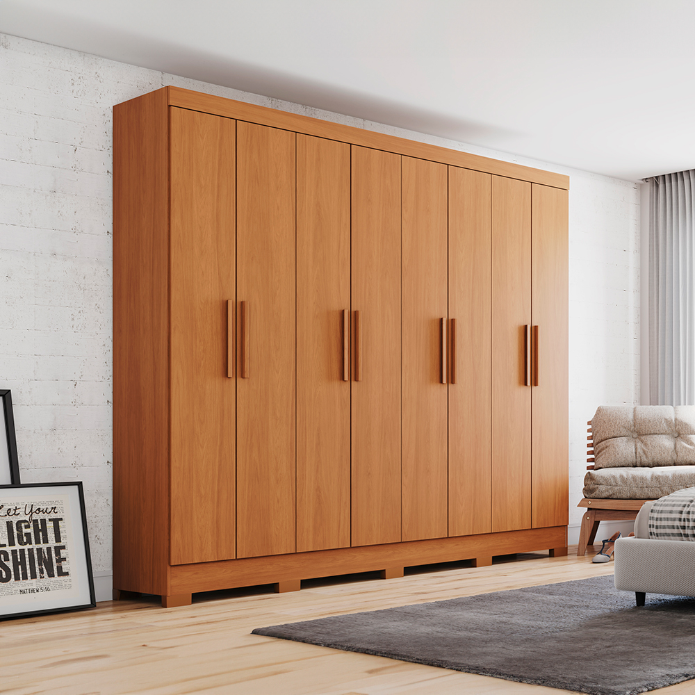 Guarda-Roupa Casal 8 Portas 4 Gavetas B51 Briz Henn Roupeiro