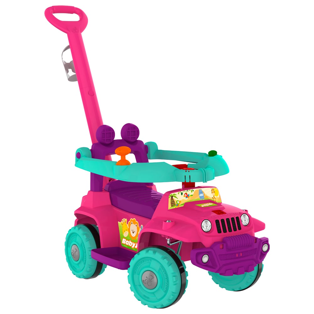 Carro de Passeio a Pedal Infantil com Função Andador Bandeirante Babyjipe