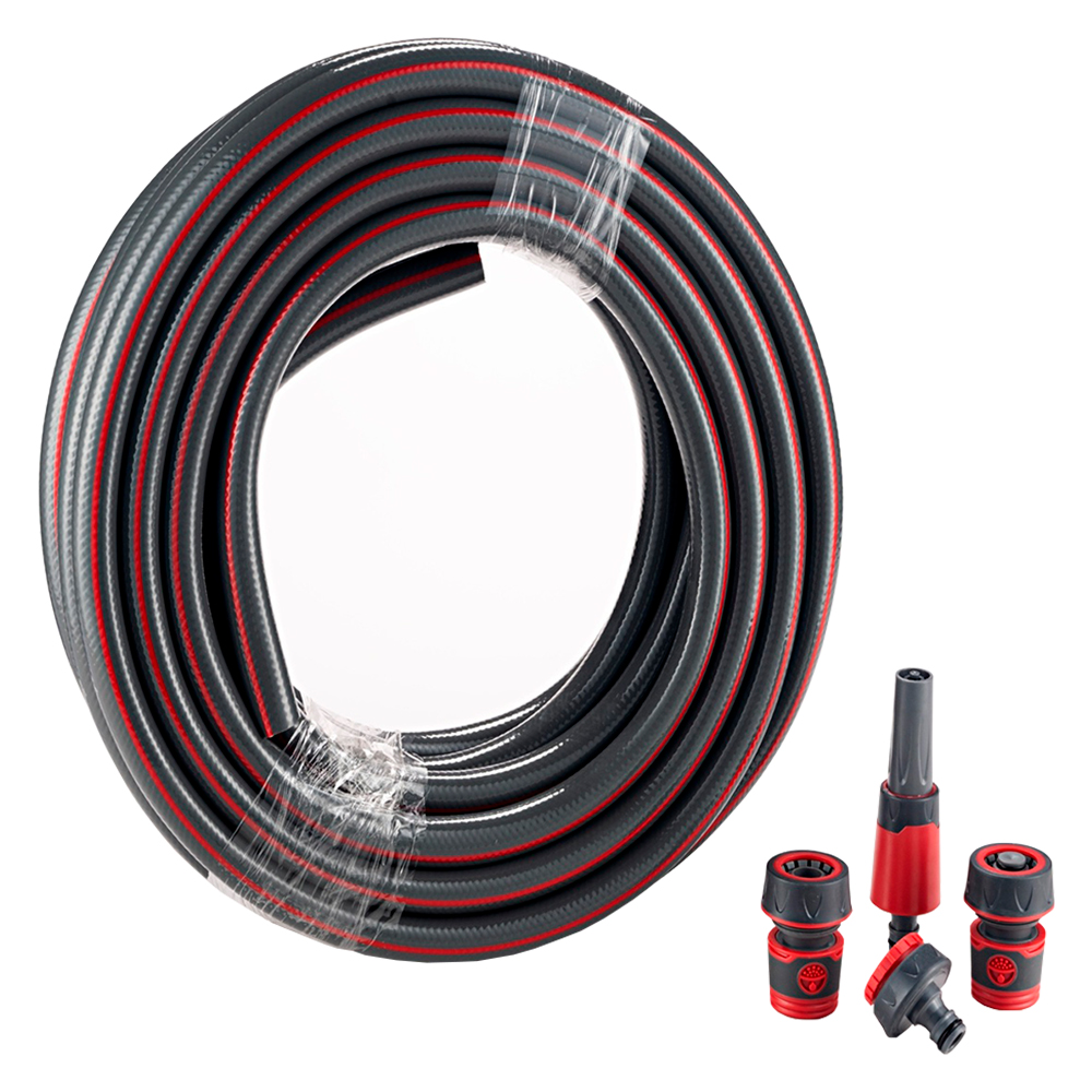 Kit Mangueira PVC 15M com Bico Spray e Engate Branco Motores