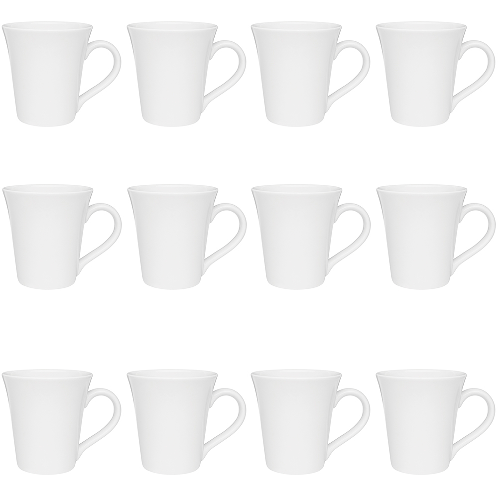 Conjunto de Canecas  Oxford 12 Peças Cerâmica Tulipa 330 ML