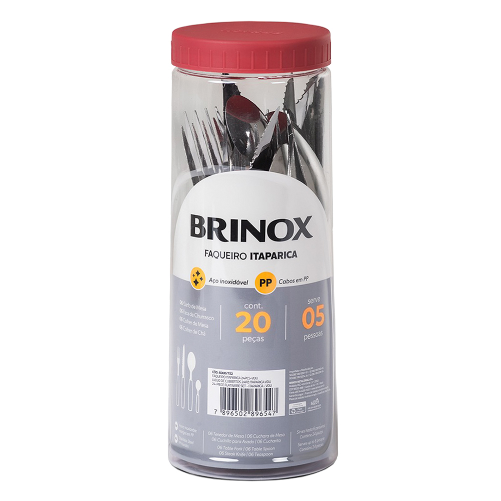 Faqueiro 20 Peças Brinox Aço Inox