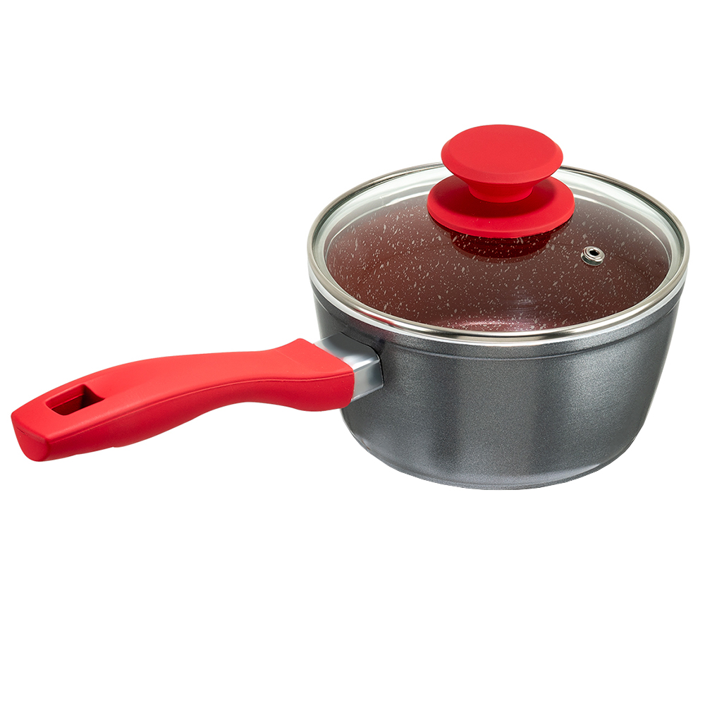 Panela Philco Antiaderente Redstone 1,4L Tampa em Vidro PPH160APR