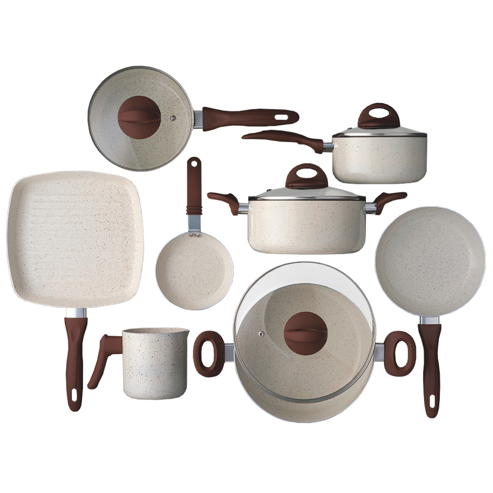 Jogo de Panelas Brinox Antiaderente 8 Peças Ceramic Life Smart Plus