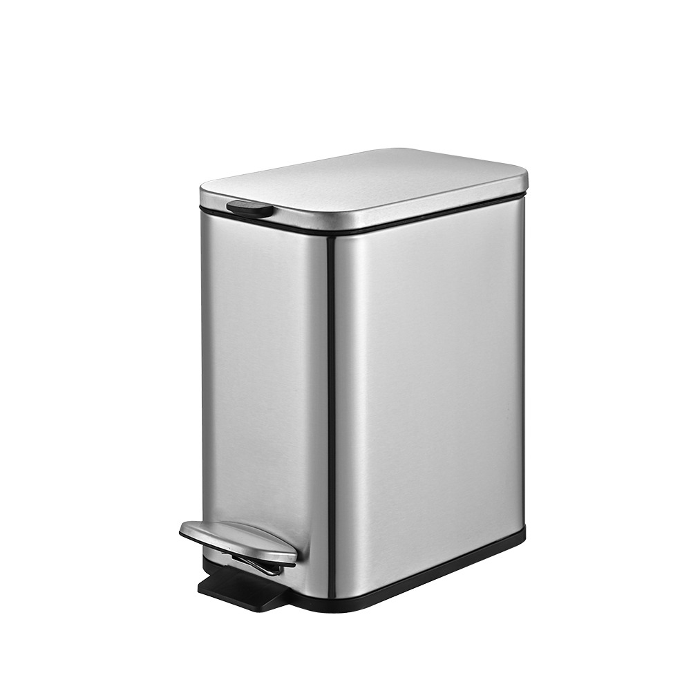 Lixeira 5L Aço Inox Com Pedal e Balde Interno Removível Brinox Frame